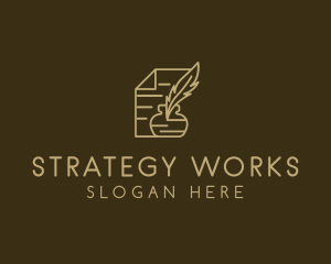 Paper Legal Contract Notary  logo design