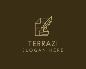 Paper Legal Contract Notary  logo design