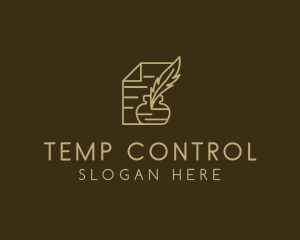 Paper Legal Contract Notary  logo design