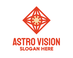 Orange Star Centerpeice logo design