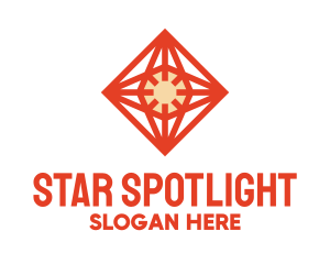 Orange Star Centerpeice logo design