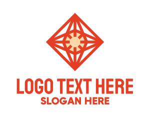 Geometry - Orange Star Centerpeice logo design