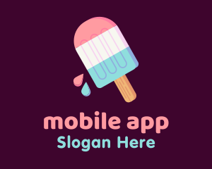 Multicolor Ice Cream Popsicle Logo