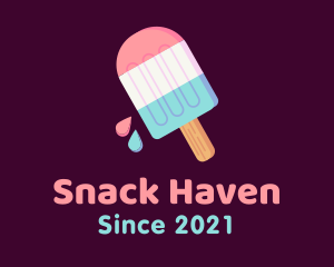 Multicolor Ice Cream Popsicle logo design