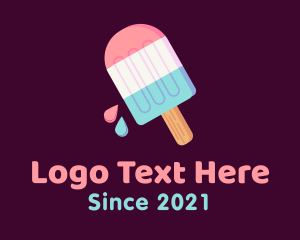 Creamery - Multicolor Ice Cream Popsicle logo design