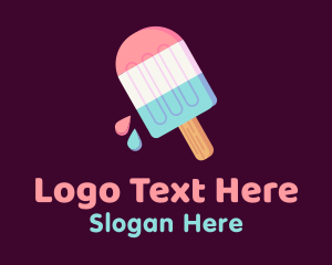 Multicolor Ice Cream Popsicle Logo