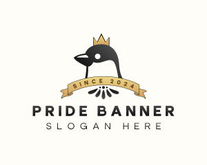 Little Penguin Crown logo design