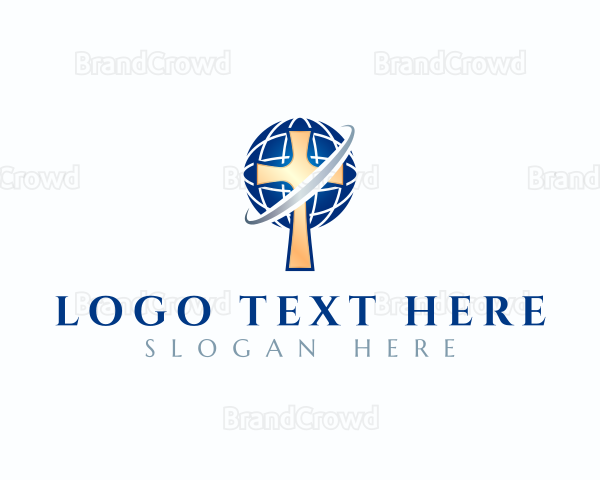 Holy Cross Globe Logo