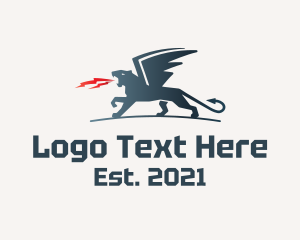 Winged - Winged Wild Panther logo design