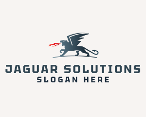 Jaguar - Winged Wild Panther logo design