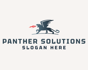 Panther - Winged Wild Panther logo design
