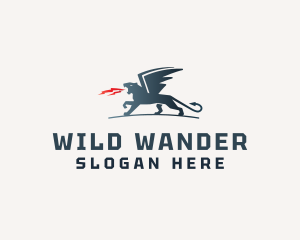 Winged Wild Panther logo design