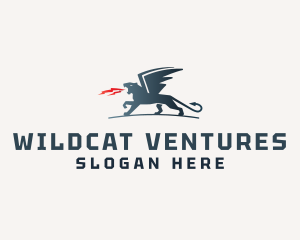 Wildcat - Winged Wild Panther logo design