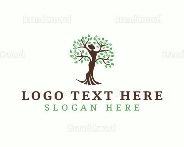 Natural Woman Tree Logo