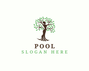 Eco Park - Natural Woman Tree logo design