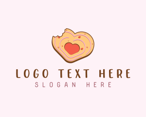 Bread - Heart Cookie Pastry logo design