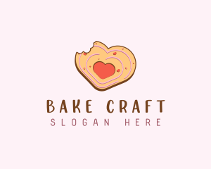 Heart Cookie Pastry logo design