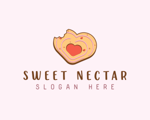 Heart Cookie Pastry logo design