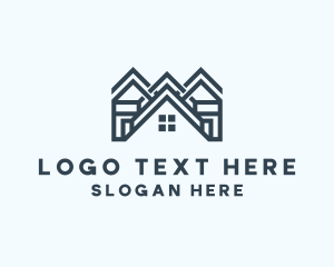 House - Multiple House Roof logo design