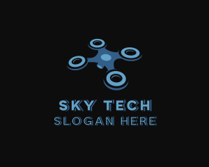 Drone - Flying Drone Surveillance logo design