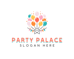 Balloon Party Festival logo design