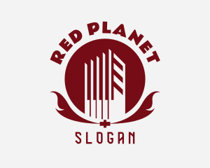 Red Building Condominium logo design