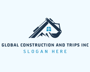 Establishment - House Excavator Construction logo design
