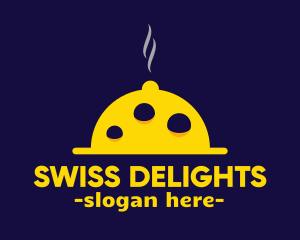 Swiss - Yellow Cheese Cloche logo design