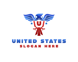 USA Eagle Patriot logo design