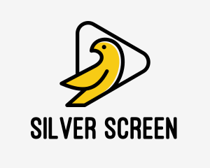 Yellow Bird Play Button Logo