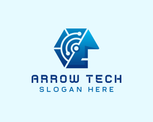 Artificial Intelligence Circuit Tech logo design