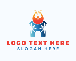 Heating - Heating Cooling Home logo design