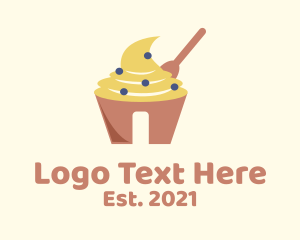 Dessert - Cream Pastry Cupcake logo design