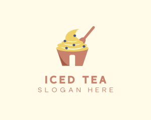 Cream Pastry Cupcake logo design