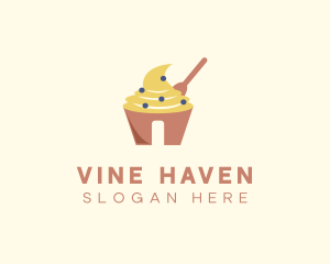 Cream Pastry Cupcake logo design