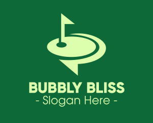 Golf Course Speech Bubble logo design