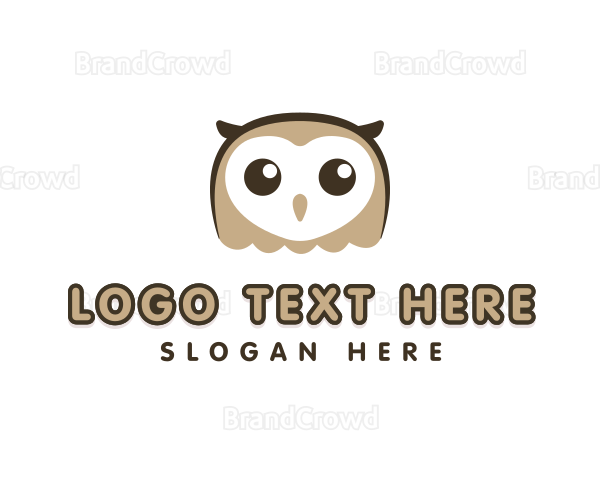 Cute Owl Bird Logo