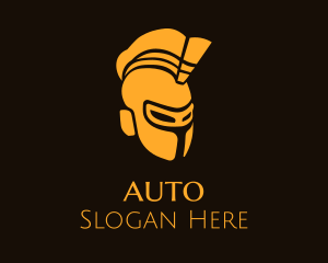 Golden Spartan Motorcycle Helmet Logo