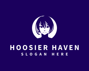 Female Anime Character Logo