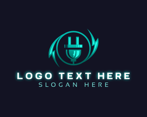 Charge - Plug Electric Power logo design