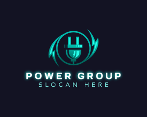 Plug Electric Power  Logo