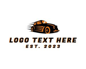 Racer - Vintage Speed Car Automobile logo design