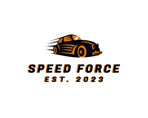 Vintage Speed Car Automobile logo design