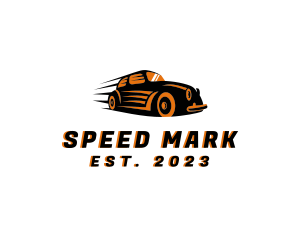 Vintage Speed Car Automobile logo design