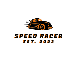 Vintage Speed Car Automobile logo design