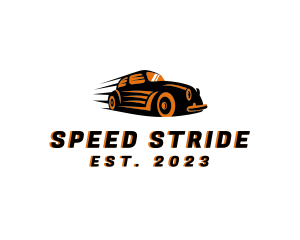 Vintage Speed Car Automobile logo design