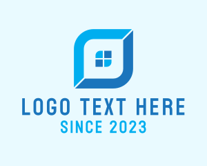 Window - Blue Realtor Lettermark logo design