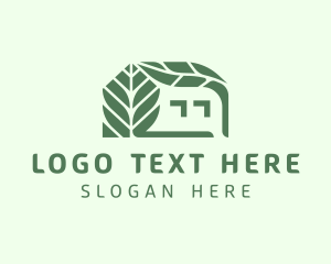 Grass - House Leaf Gardening Yard logo design