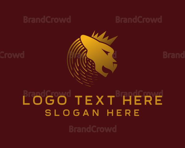 Gold Lion Crown Logo