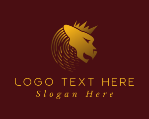 Crown - Gold Lion King logo design